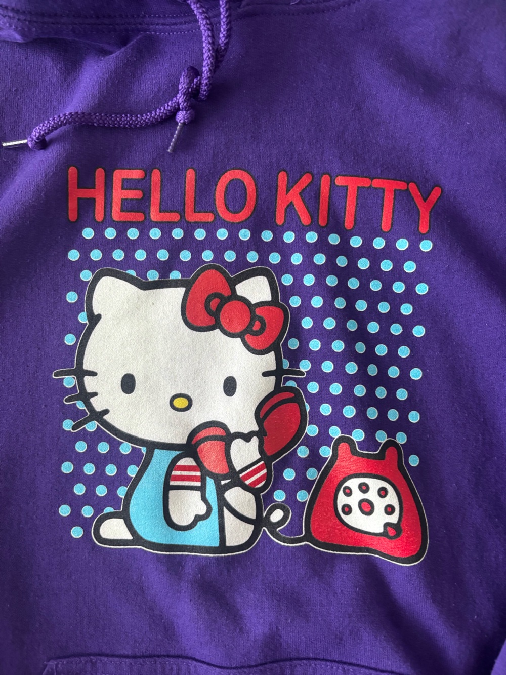 NWOT Hello Kitty Purple Graphic Hoodie